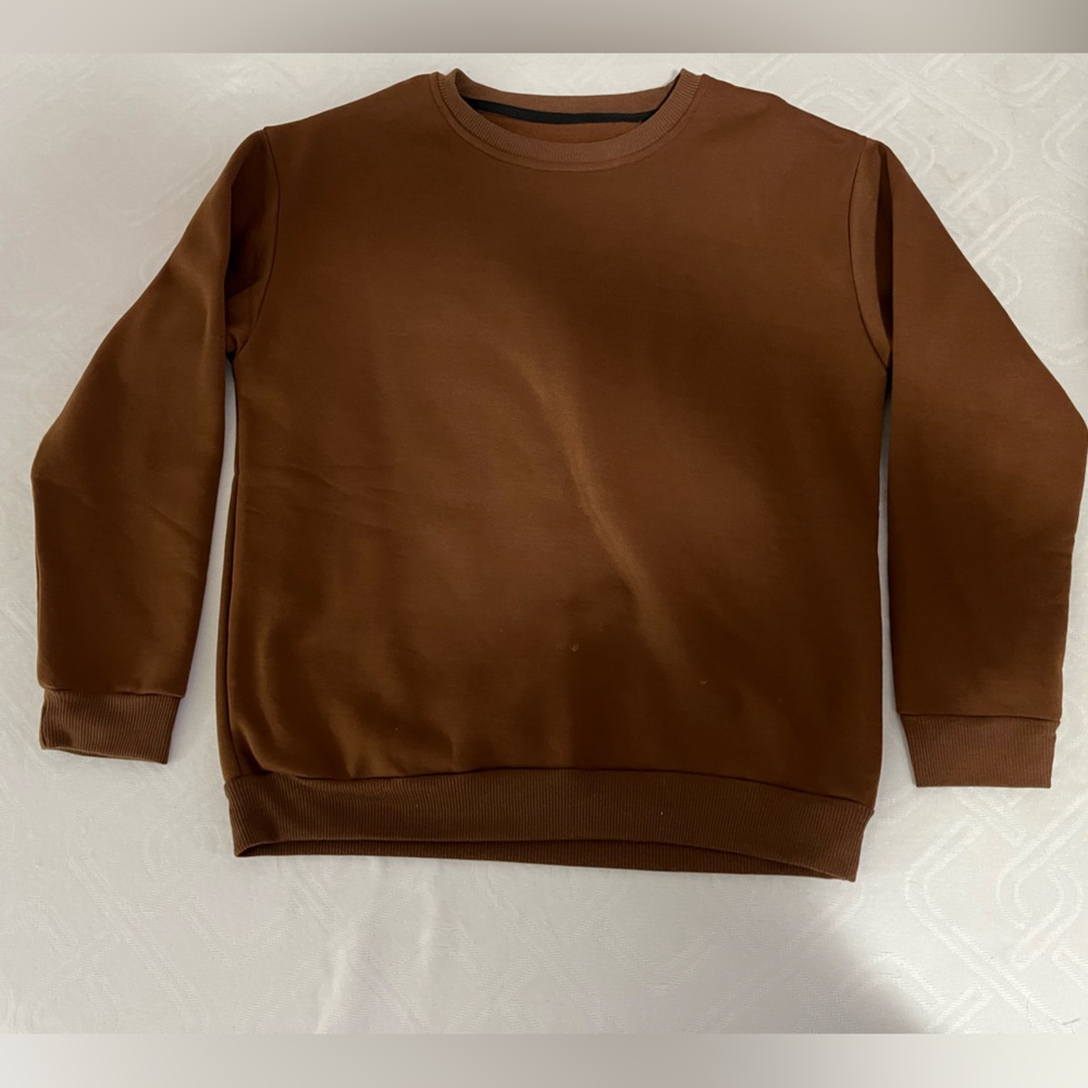 Brown crew neck